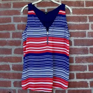Red, White & Blue Striped Tank